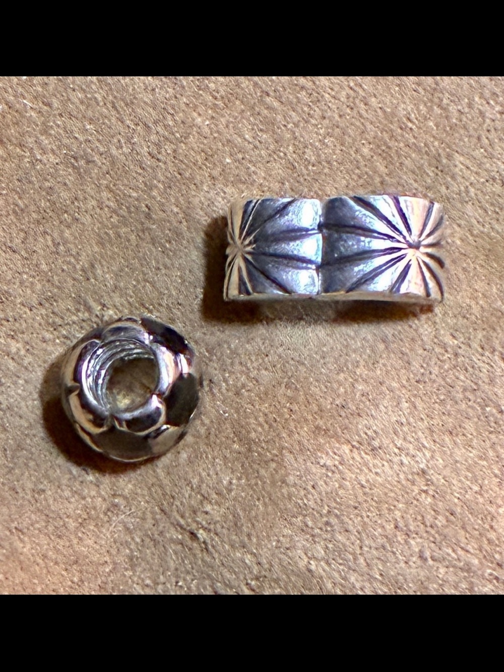 Authentic Retired PANDORA Sterling Silver Charms set of 2